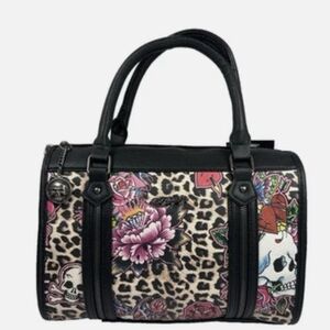 Edgy Black and Multicolor Women's Bag